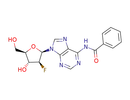 Molecular Structure of 144924-99-2 (N6-Benzoyl-2'-fluoro-2'-deoxyarabinoadenosine)