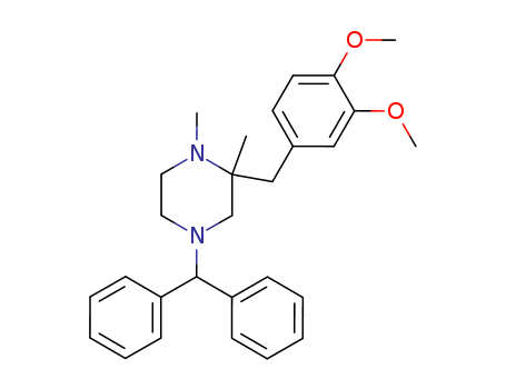 (1)-4-BENZHYDRYL-2-((3,4-DIMETHOXYPHENYL)METHYL)-1,2-DIMETHYLPIPERAZINECAS