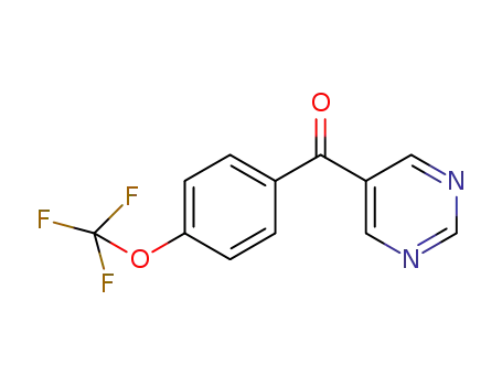 Molecular Structure of 1401217-86-4 (4-trifluoromethoxyphenyl-5-pyrimidyl ketone)