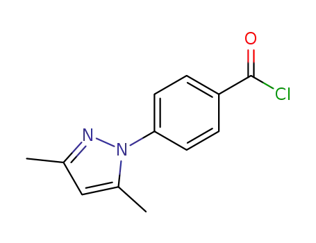 Molecular Structure of 86618-73-7 (Benzoyl chloride, 4-(3,5-dimethyl-1H-pyrazol-1-yl)-)