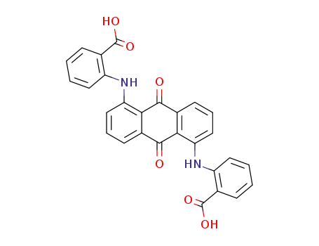 Molecular Structure of 81-78-7 (2,2'-[(9,10-dihydro-9,10-dioxo-1,5-anthrylene)diimino]bisbenzoic acid)