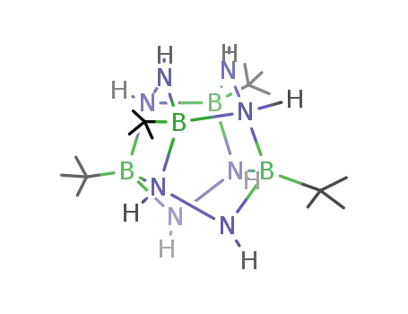 Molecular Structure of 20960-11-6 (3,6-di-t-butyl-cyclo-1,2,4,5-tetraaza-3,6-diborane dimer)