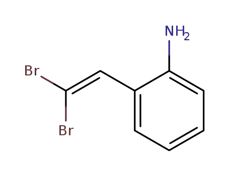 Molecular Structure of 167558-54-5 (Benzenamine, 2-(2,2-dibromoethenyl)-)