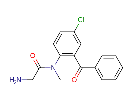 Molecular Structure of 36020-94-7 (Acetamide, 2-amino-N-(2-benzoyl-4-chlorophenyl)-N-methyl-)