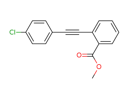 Molecular Structure of 118520-71-1 (2-(2-(4-chlorophenyl)ethynyl)benzoic acid methyl ester)