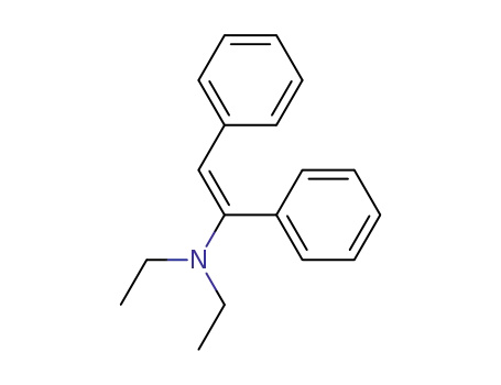 Molecular Structure of 87871-27-0 (Benzenemethanamine, N,N-diethyl-a-(phenylmethylene)-)
