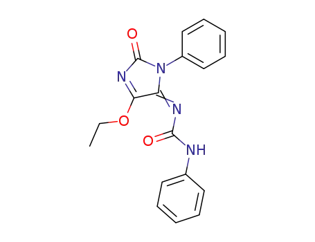 Molecular Structure of 88039-11-6 (Urea,
(5-ethoxy-2,3-dihydro-2-oxo-3-phenyl-4H-imidazol-4-ylidene)phenyl-)
