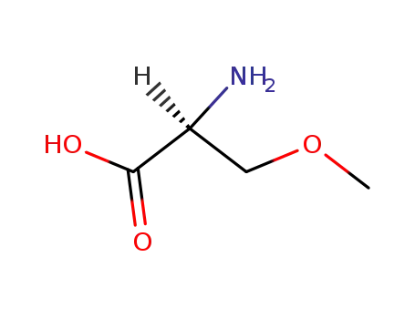Molecular Structure of 32620-11-4 ((S)-2-Amino-3-methoxypropanoic acid)