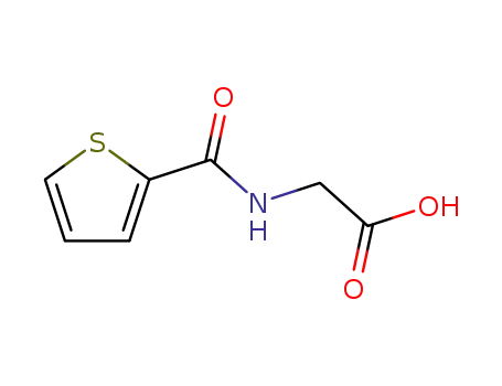 Molecular Structure of 33955-17-8 ((THIOPHENE-2-CARBONYL)-AMINO]-ACETIC ACID)