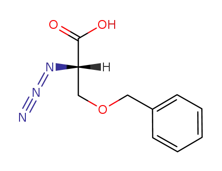 Molecular Structure of 114519-05-0 (Propanoic acid, 2-azido-3-(phenylmethoxy)-, (S)-)