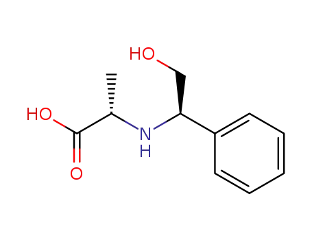 Molecular Structure of 145058-00-0 ((S)-2-<(R)-2-hydroxy-1-phenylethylamino>propanoic acid)