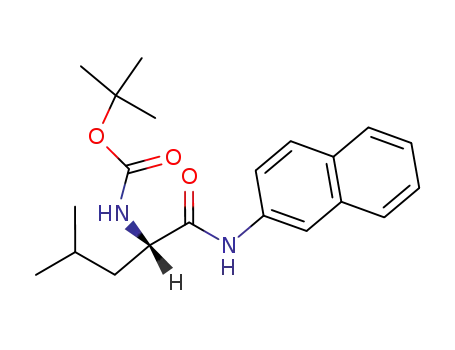 Molecular Structure of 114684-54-7 ([(S)-3-Methyl-1-(naphthalen-2-ylcarbamoyl)-butyl]-carbamic acid tert-butyl ester)