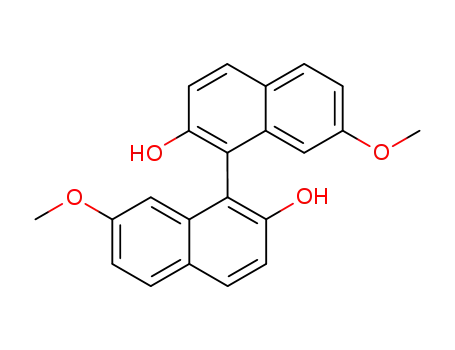 Molecular Structure of 79044-29-4 (7,7'-dimethoxy-1,1'-binaphthalene-2,2'-diol)