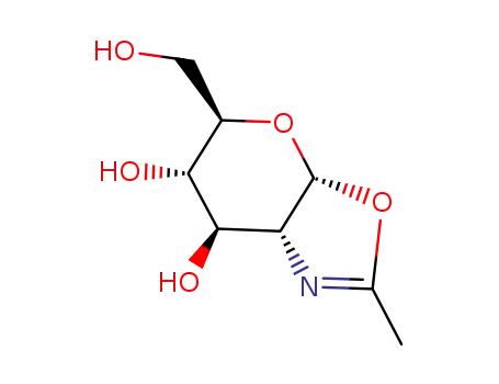Molecular Structure of 22854-00-8 (2-methyl-(1,2-dideoxy-α-D-glucopyranoso)-[2,1-d]-2-oxazoline)