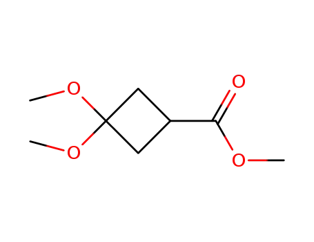 Molecular Structure of 98231-07-3 (3,3-Dimethoxycyclobutane-1-carboxylate methyl ester)