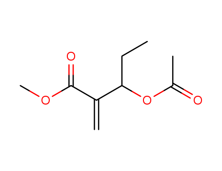 Molecular Structure of 159999-59-4 (Pentanoic acid, 3-(acetyloxy)-2-methylene-, methyl ester)