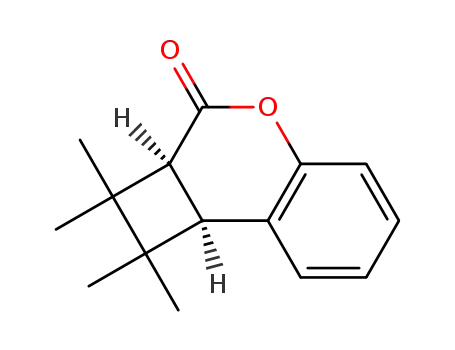 Molecular Structure of 7305-18-2 ((2aR*,8bS*)-1,1,2,2-tetramethyl-1,2,2a,8b-tetrahydro-3H-cyclobuta[c]chromen-3-one)