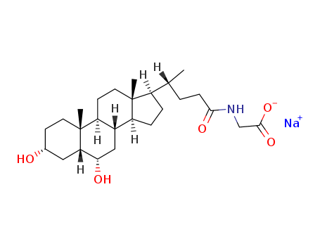 5-BETA-CHOLANIC ACID-3-ALPHA, 6-ALPHA-DIOL N-(CARBOXYMETHYL)-AMIDE SODIUM SALT