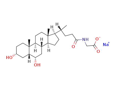 5-BETA-CHOLANIC ACID-3-ALPHA, 6-ALPHA-DIOL N-(CARBOXYMETHYL)-AMIDE SODIUM SALT
