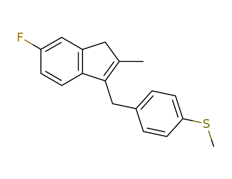 5-Fluoro-2-methyl-1-(p-methylthiobenzyl)-indene