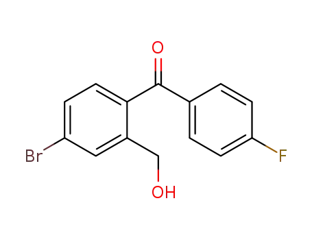 Molecular Structure of 64169-64-8 ([4-bromo-2-(hydroxymethyl)phenyl](4-fluorophenyl)methanone)
