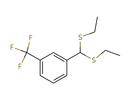 Molecular Structure of 134954-08-8 (1-(Bis-ethylsulfanyl-methyl)-3-trifluoromethyl-benzene)