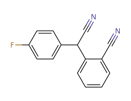 Molecular Structure of 116617-31-3 (2-[CYANO(4-FLUOROPHENYL)METHYL]BENZENECARBONITRILE)