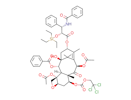 Molecular Structure of 219780-99-1 (2’-TES-7-TROC-taxol)
