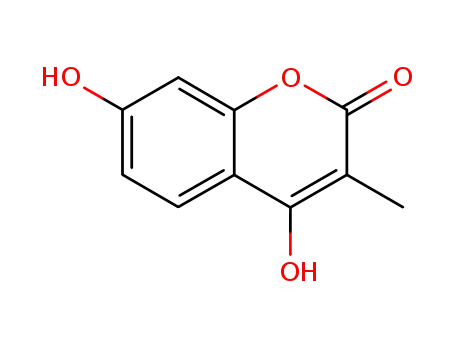 Molecular Structure of 23687-21-0 (4,7-dihydroxy-3-methyl-2H-chromen-2-one)