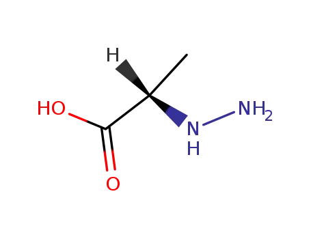Molecular Structure of 21028-15-9 (Propanoic acid, 2-hydrazino-, (S)-)
