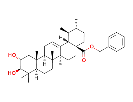 Molecular Structure of 869788-73-8 (Corosolic acid benzyl ester)