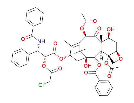 (alphaR,betaS)-alpha-(Chloroacetoxy)-beta-(benzoylamino)benzenepropionic acid 1,7beta-dihydroxy-2alpha-(benzoyloxy)-4,10beta-diacetoxy-9-oxo-5beta,20-epoxytaxa-11-ene-13alpha-yl ester