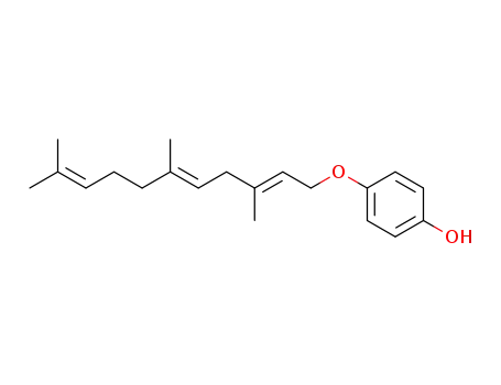 Molecular Structure of 137362-24-4 (4-((2E,5E)-3,6,10-Trimethyl-undeca-2,5,9-trienyloxy)-phenol)