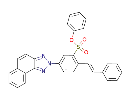 Benzenesulfonic acid, 5-(2H-naphtho[1,2-d]triazol-2-yl)-2-(2-phenylethenyl)-, phenyl ester