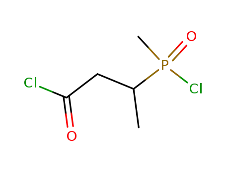 Molecular Structure of 23270-34-0 (3-(chloro-methyl-phosphinoyl)-butyryl chloride)