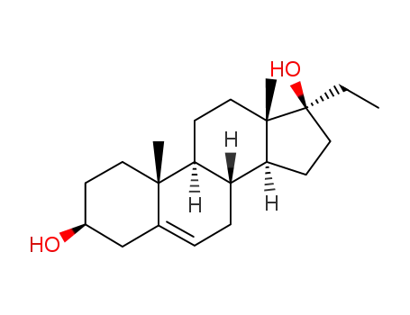 Molecular Structure of 65981-96-6 (17β<i>H</i>-pregn-5-ene-3β,17-diol)