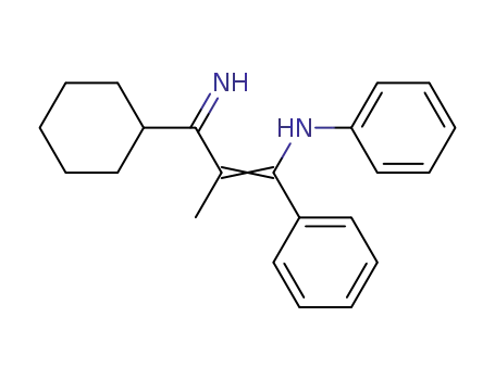 Molecular Structure of 72923-07-0 (Benzenemethanamine,
a-(2-cyclohexyl-2-imino-1-methylethylidene)-N-phenyl-)