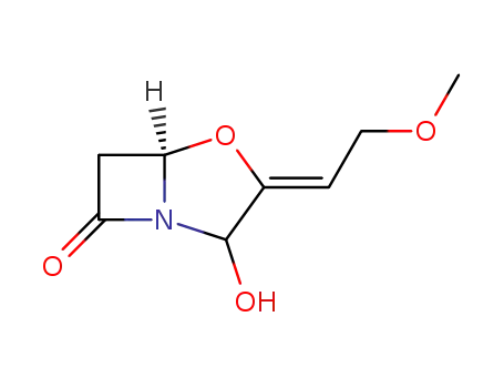 Molecular Structure of 93680-57-0 (4-Oxa-1-azabicyclo[3.2.0]heptan-7-one,
2-hydroxy-3-(2-methoxyethylidene)-)