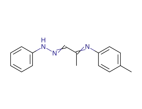 Molecular Structure of 75511-43-2 (Propanal, 2-[(4-methylphenyl)imino]-, phenylhydrazone)