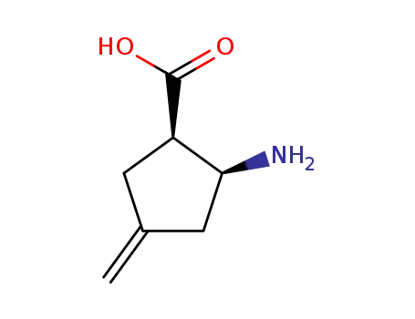 Molecular Structure of 755750-29-9 (Cyclopentanecarboxylic acid, 2-amino-4-methylene-, (1S,2S)- (9CI))
