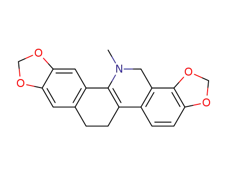 Molecular Structure of 22855-17-0 (13-methyl-6,7,13,14-tetrahydro-[1,3]dioxolo[4,5-<i>i</i>][1,3]dioxolo[4',5':4,5]benzo[1,2-<i>c</i>]phenanthridine)