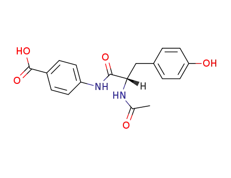Molecular Structure of 38219-60-2 ((S)-4-[[2-(acetylamino)-3-(4-hydroxyphenyl)-1-oxopropyl]amino]benzoic acid)