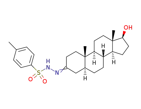 Molecular Structure of 68199-33-7 (5α-androstan-17β-ol-3-one tosylhydrazone)