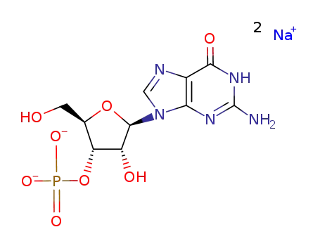 Molecular Structure of 6027-83-4 (3'-GMP DISODIUM SALT)
