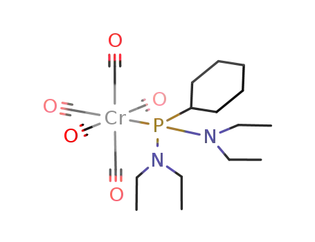 Molecular Structure of 126306-17-0 (bis(diethylamino)cyclohexylphosphine(pentacarbonyl)chromium<sup>(0)</sup>)