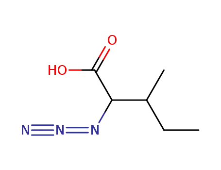 Molecular Structure of 116847-34-8 (2-Azido-3-methyl-pentanoic acid)