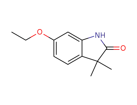 Molecular Structure of 87234-61-5 (2H-Indol-2-one, 6-ethoxy-1,3-dihydro-3,3-dimethyl-)