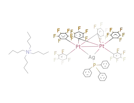(NBu4){platinum2(silver)(μ-pentafluorophenyl)2(pentafluorophenyl)4(PPh3)}