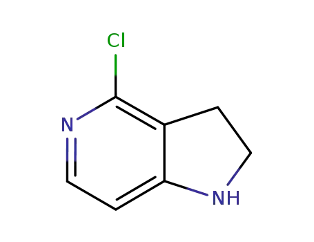 Molecular Structure of 494767-29-2 (4-chloro-2,3-dihydro-1H-pyrrolo[3,2-c]pyridine)