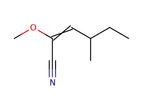 Molecular Structure of 158068-86-1 ((Z)-2-Methoxy-4-methyl-hex-2-enenitrile)
